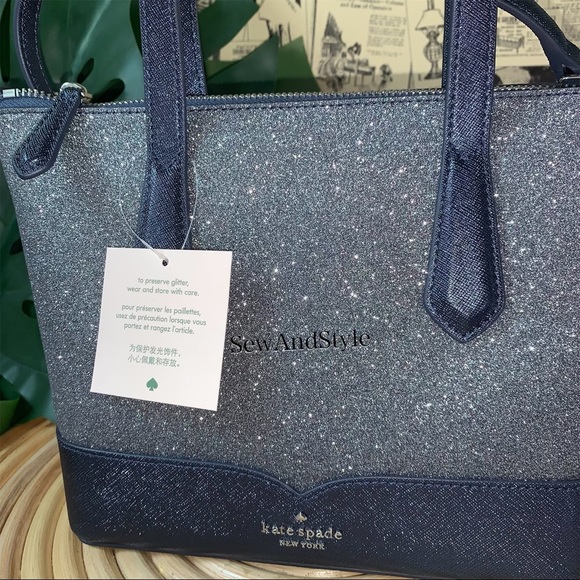 NWT Kate Spade Lola Glitter Satchel Crossbody bag - Picture 7 of 9